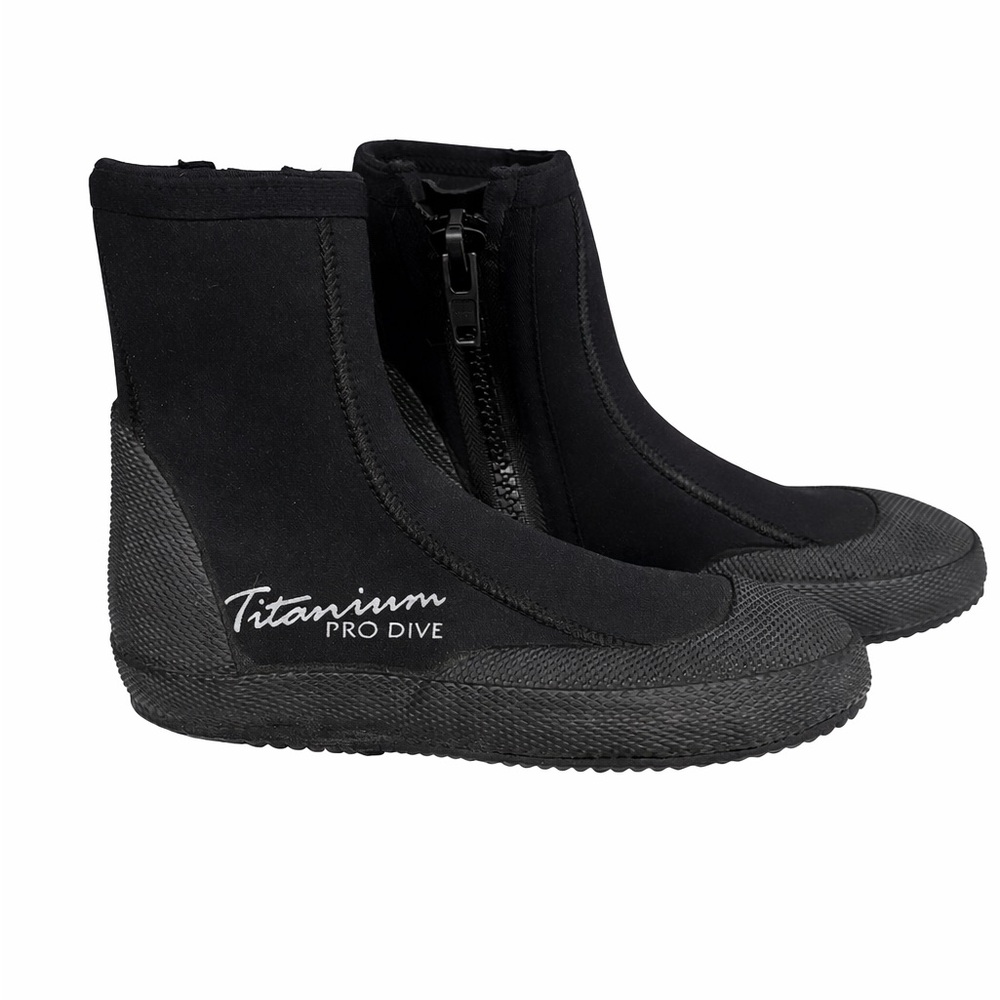 Titanium Pro Dive Neoprene Scuba Boots Black Zip Water Shoes Women’s 5 / EU 36